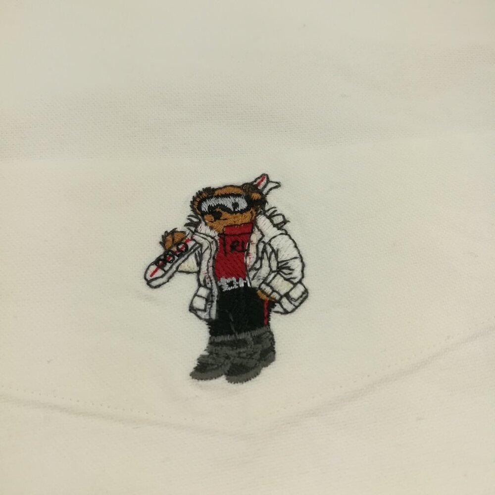 Vintage Polo Ralph Lauren Shirt Ski Bear Oxford L/S Button Down Mens 2XL *Flaw